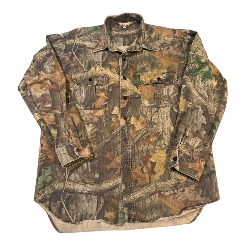 Walls Vintage Camouflage Men's Advantage Long Sleeve 100% Cotton Button Down